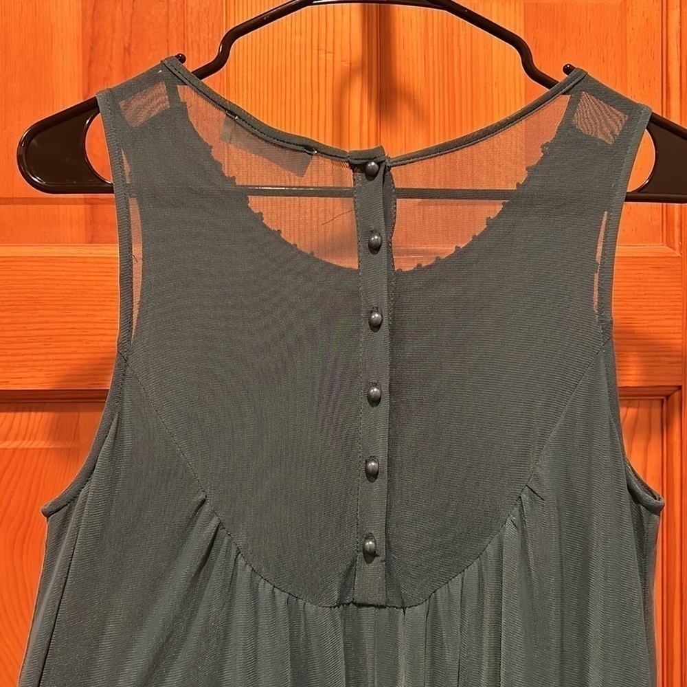 Altar’d State Charlotte Dress in Turquoise Sleeveless Stretch Lace Size Medium - Picture 6 of 8